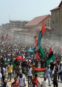 Manifestación en Biafra, Nigeria